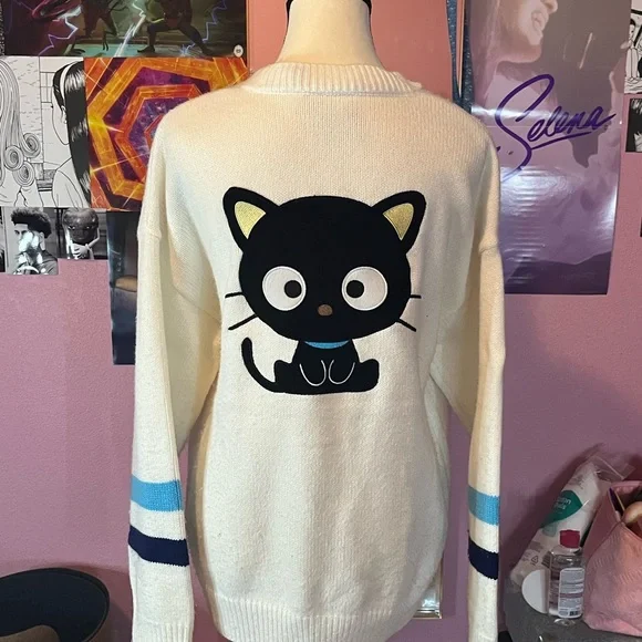 Chococat Sweater with White, Blue and Black strips - Picture 2 of 3